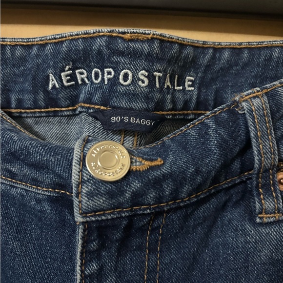 Aeropostale 90’s baggy distressed denim jeans - Picture 3 of 4